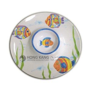melamine chip and dip plate