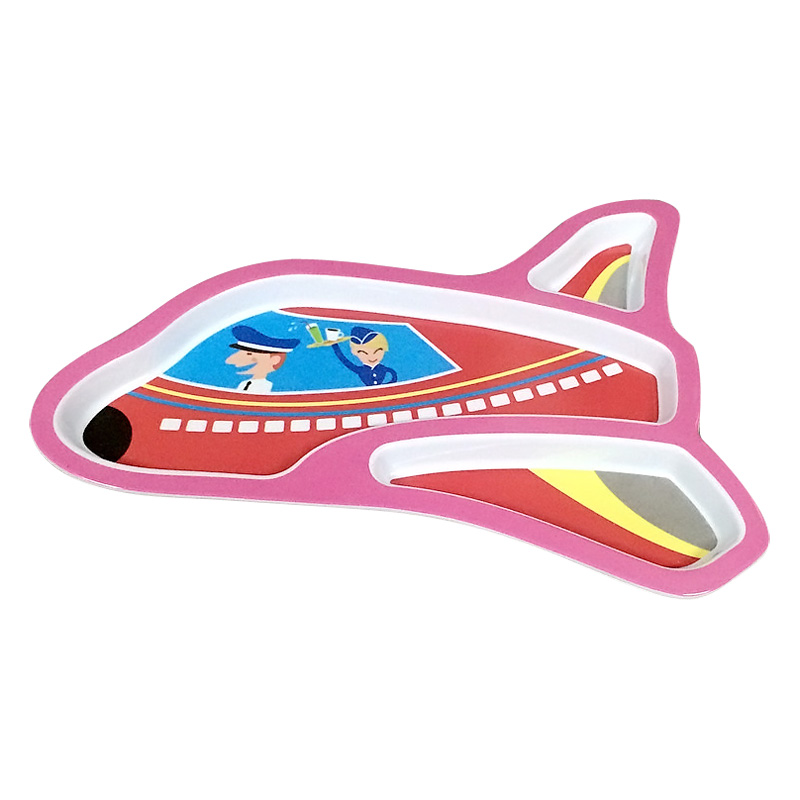 13 Years Manufacturer
 Melamine Children Airplane plate to Plymouth Factory
