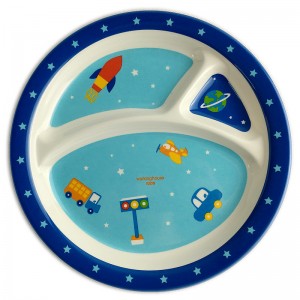 8.5inch Melamine Kids Divided Meal Plate